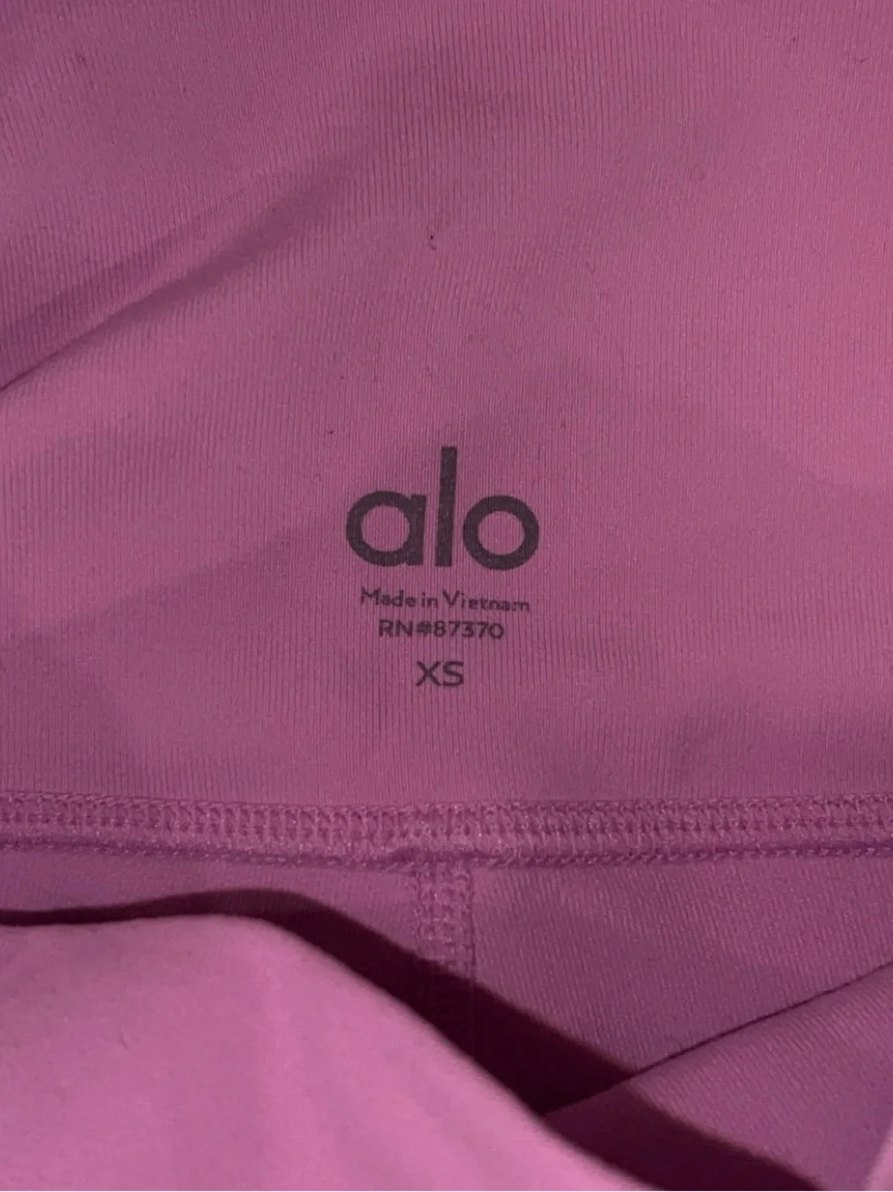 ALO Yoga Lavender Matching Airbrush Fabric Set - XS